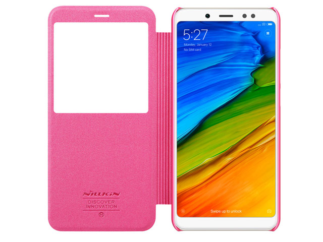Чехол Nillkin Sparkle Leather Case для Xiaomi Redmi Note 5 pro (розовый, винилискожа)