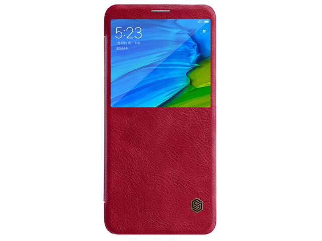 Чехол Nillkin Qin leather case для Xiaomi Redmi Note 5 pro (красный, кожаный)