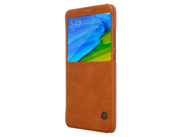 Чехол Nillkin Qin leather case для Xiaomi Redmi Note 5 pro (коричневый, кожаный)