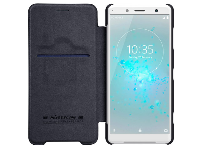 Чехол Nillkin Qin leather case для Sony Xperia XZ2 compact (черный, кожаный)