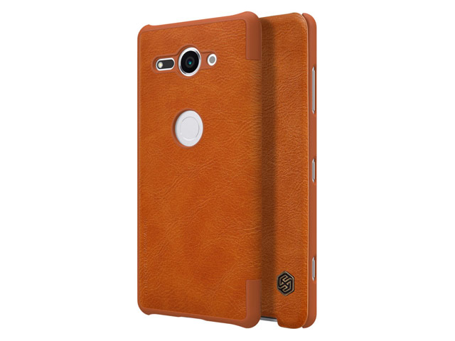 Чехол Nillkin Qin leather case для Sony Xperia XZ2 compact (коричневый, кожаный)