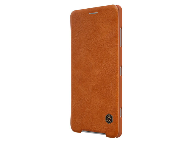 Чехол Nillkin Qin leather case для Sony Xperia XZ2 compact (коричневый, кожаный)