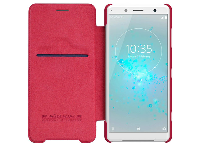 Чехол Nillkin Qin leather case для Sony Xperia XZ2 compact (красный, кожаный)