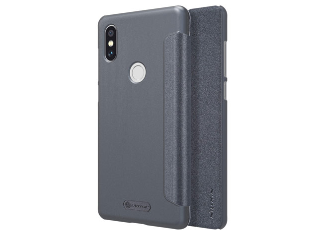 Чехол Nillkin Sparkle Leather Case для Xiaomi Mi MIX 2S (темно-серый, винилискожа)