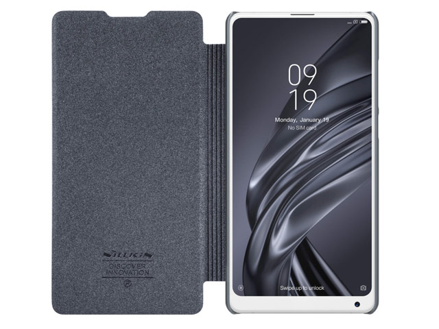 Чехол Nillkin Sparkle Leather Case для Xiaomi Mi MIX 2S (темно-серый, винилискожа)
