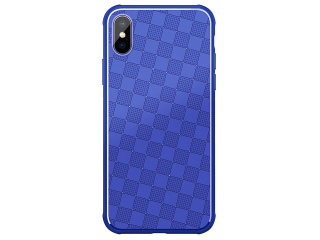 Чехол Nillkin Weave case для Apple iPhone X (синий, гелевый)