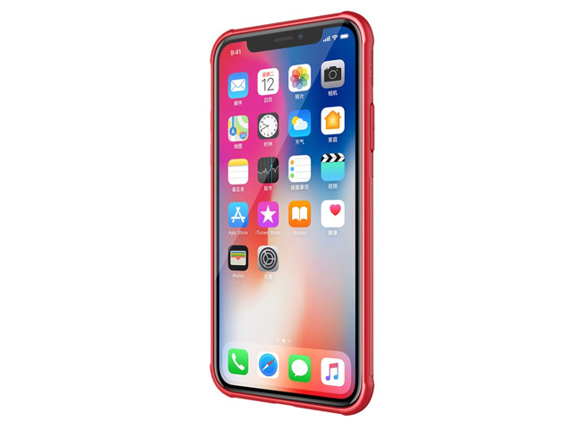 Чехол Nillkin Weave case для Apple iPhone X (красный, гелевый)