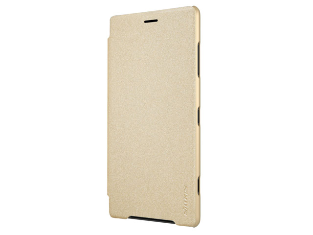 Чехол Nillkin Sparkle Leather Case для Sony Xperia XZ2 compact (золотистый, винилискожа)