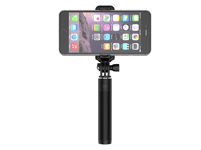 Монопод Devia Rotation Selfie Stick универсальный (черный, проводной, Lightning)