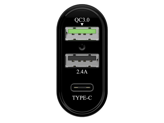 Зарядное устройство Devia Swift Drive Car Charger универсальное (автомобильное, 45W, 2xUSB, USB Type C, Fast Charge, черное)