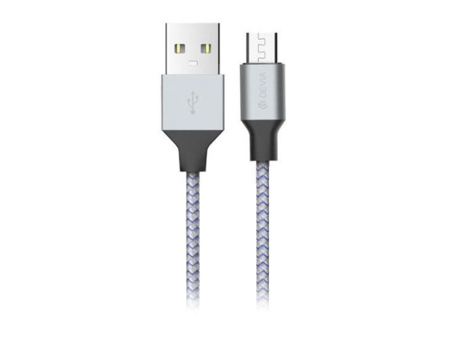 USB-кабель Devia Bubble Fish Cable универсальный (microUSB, 1 метр, серый)