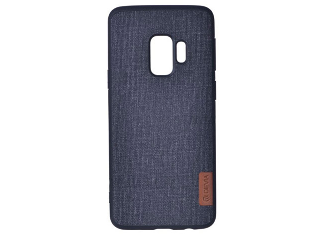 Чехол Devia Flax case для Samsung Galaxy S9 (черный, матерчатый)