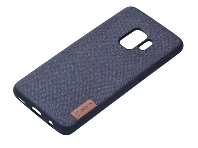 Чехол Devia Flax case для Samsung Galaxy S9 (черный, матерчатый)