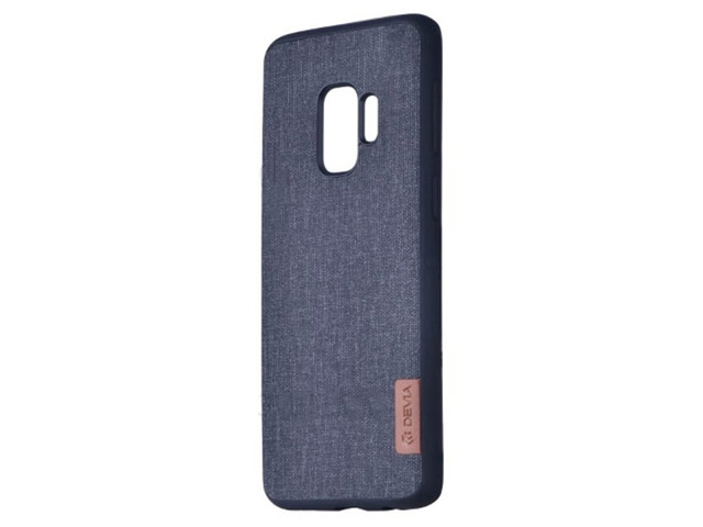 Чехол Devia Flax case для Samsung Galaxy S9 plus (черный, матерчатый)