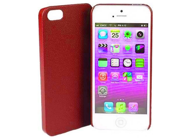 Чехол Jekod Leather Shield case для Apple iPhone 5 (красный, кожанный)