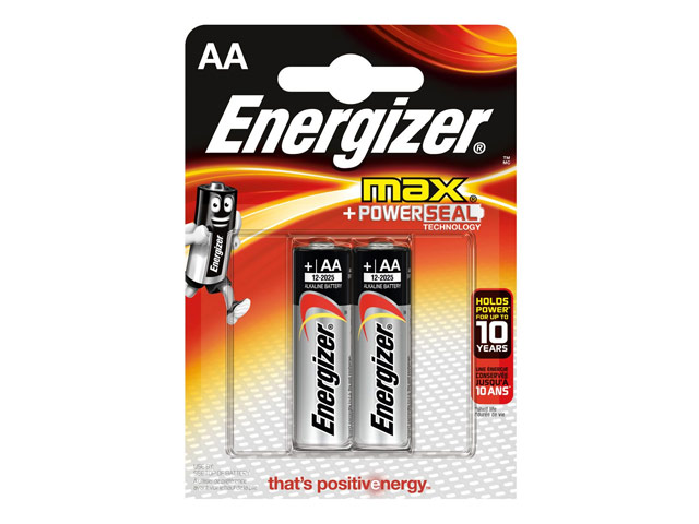 Комплект батареек Energizer MAX (AA, 2 шт., Alkaline)