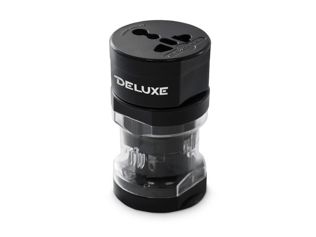 Переходник электрический Deluxe Universal Adapter (US/EU/UK/UA, черный)