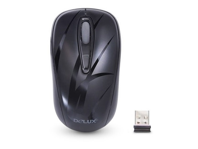 Беспроводная мышь Delux Wireless Mouse DLM-107 (черная, пластиковая)
