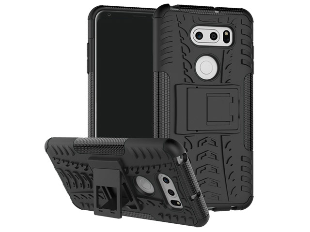 Чехол Yotrix Shockproof case для LG V30 (черный, пластиковый)