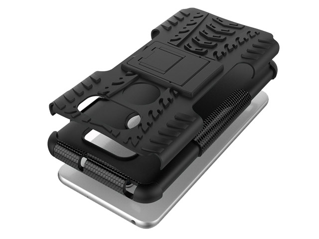 Чехол Yotrix Shockproof case для LG V30 (черный, пластиковый)