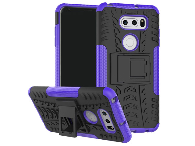 Чехол Yotrix Shockproof case для LG V30 (фиолетовый, пластиковый)