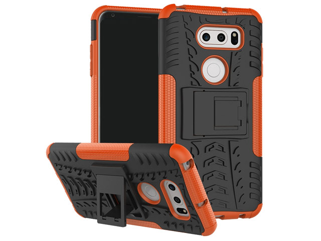 Чехол Yotrix Shockproof case для LG V30 (оранжевый, пластиковый)