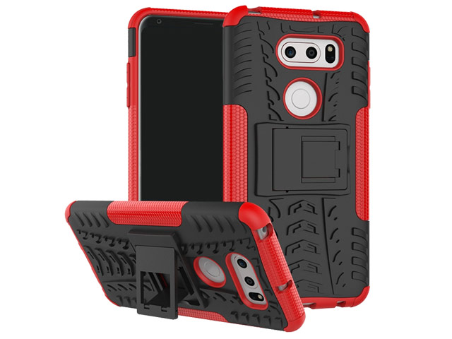 Чехол Yotrix Shockproof case для LG V30 (красный, пластиковый)