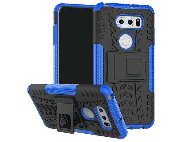 Чехол Yotrix Shockproof case для LG V30 (синий, пластиковый)