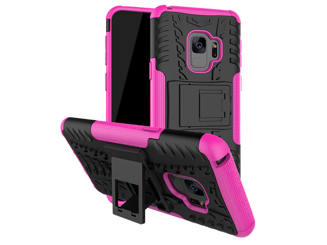 Чехол Yotrix Shockproof case для Samsung Galaxy S9 (розовый, пластиковый)