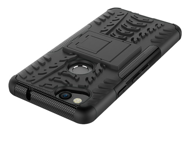 Чехол Yotrix Shockproof case для Google Pixel 2 (черный, пластиковый)