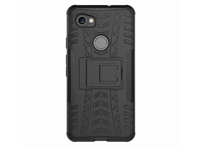 Чехол Yotrix Shockproof case для Google Pixel 2 XL (черный, пластиковый)