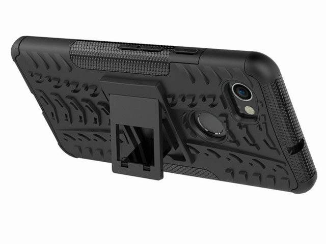 Чехол Yotrix Shockproof case для Google Pixel 2 XL (черный, пластиковый)