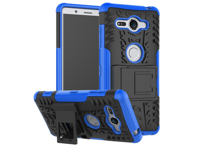 Чехол Yotrix Shockproof case для Sony Xperia XZ2 compact (синий, пластиковый)