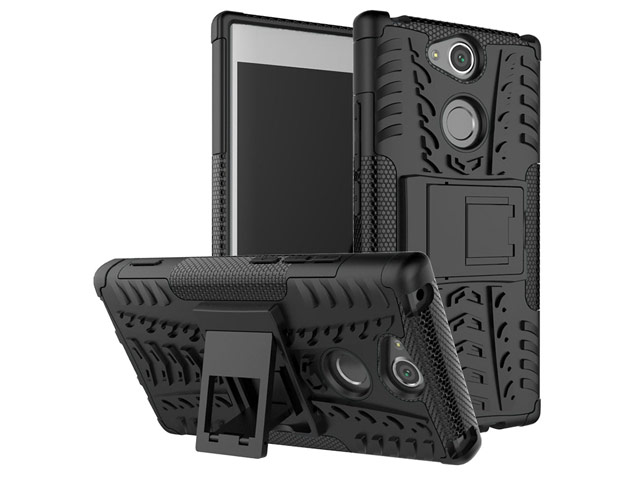 Чехол Yotrix Shockproof case для Sony Xperia XA2 (черный, пластиковый)