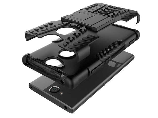 Чехол Yotrix Shockproof case для Sony Xperia XA2 (фиолетовый, пластиковый)