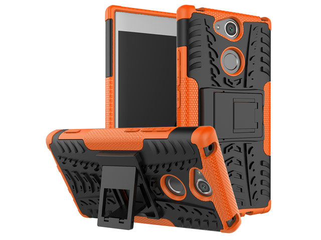 Чехол Yotrix Shockproof case для Sony Xperia XA2 (оранжевый, пластиковый)