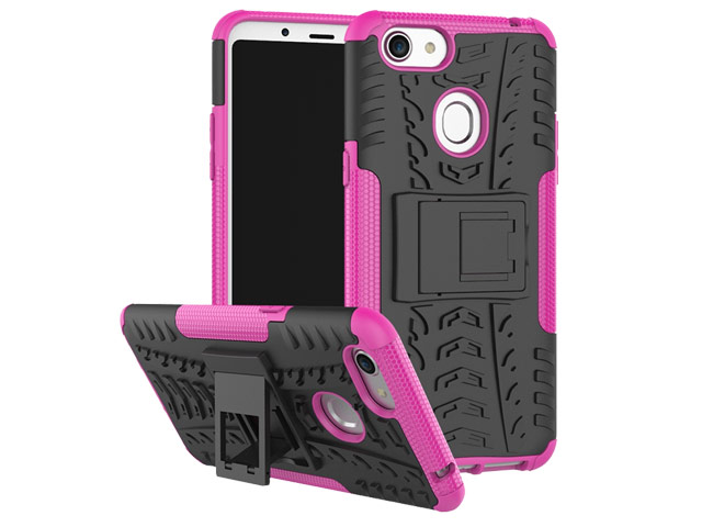 Чехол Yotrix Shockproof case для OPPO F5 (розовый, пластиковый)
