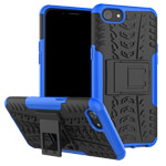 Чехол Yotrix Shockproof case для OPPO A83 (синий, пластиковый)