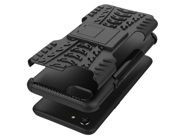 Чехол Yotrix Shockproof case для OPPO A83 (синий, пластиковый)