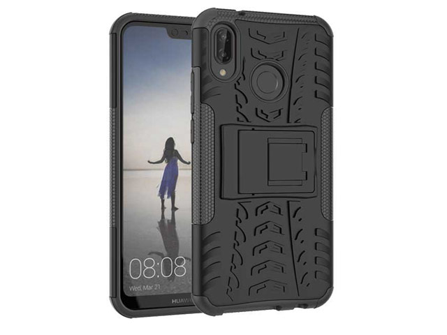 Чехол Yotrix Shockproof case для Huawei P20 lite (черный, пластиковый)