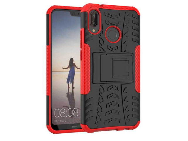 Чехол Yotrix Shockproof case для Huawei P20 lite (красный, пластиковый)