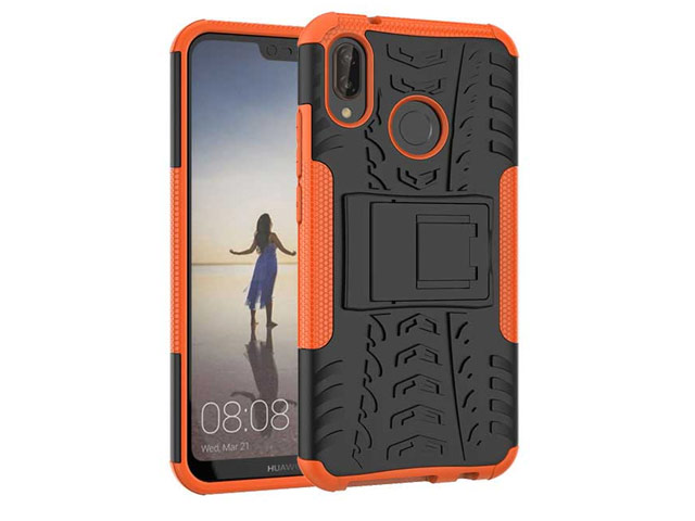 Чехол Yotrix Shockproof case для Huawei P20 lite (оранжевый, пластиковый)