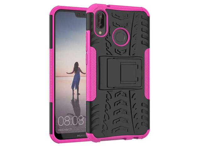 Чехол Yotrix Shockproof case для Huawei P20 lite (розовый, пластиковый)