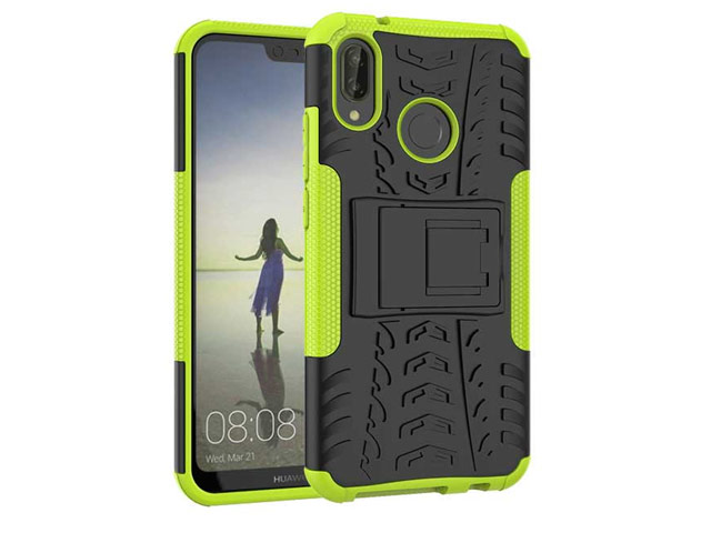 Чехол Yotrix Shockproof case для Huawei P20 lite (зеленый, пластиковый)