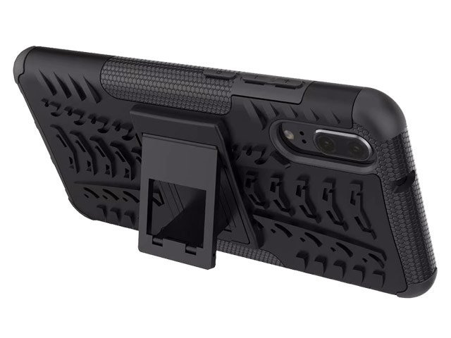 Чехол Yotrix Shockproof case для Huawei P20 (черный, пластиковый)