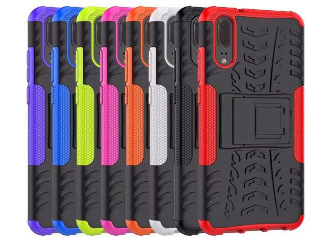 Чехол Yotrix Shockproof case для Huawei P20 (черный, пластиковый)