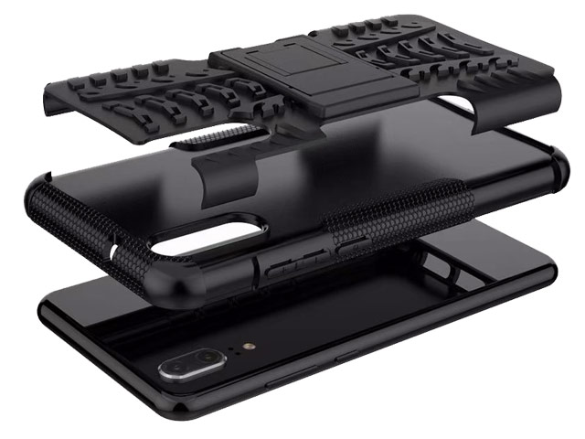 Чехол Yotrix Shockproof case для Huawei P20 (фиолетовый, пластиковый)