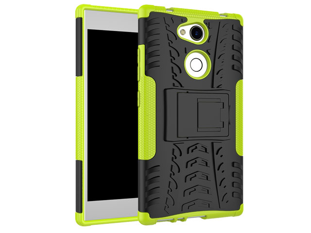 Чехол Yotrix Shockproof case для Sony Xperia L2 (зеленый, пластиковый)