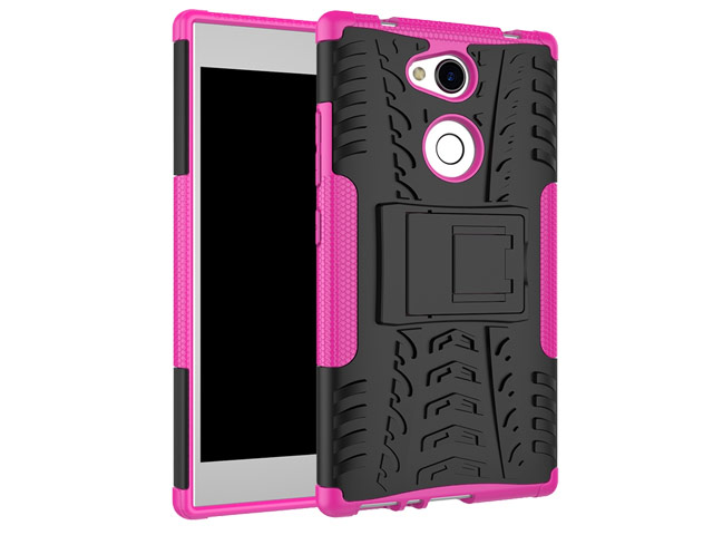 Чехол Yotrix Shockproof case для Sony Xperia L2 (розовый, пластиковый)