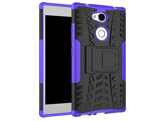 Чехол Yotrix Shockproof case для Sony Xperia L2 (фиолетовый, пластиковый)